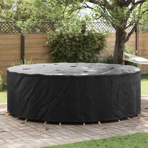Gartenmöbelabdeckung Schwarz 279 x 279 x 85 cm 600D-Gewebe