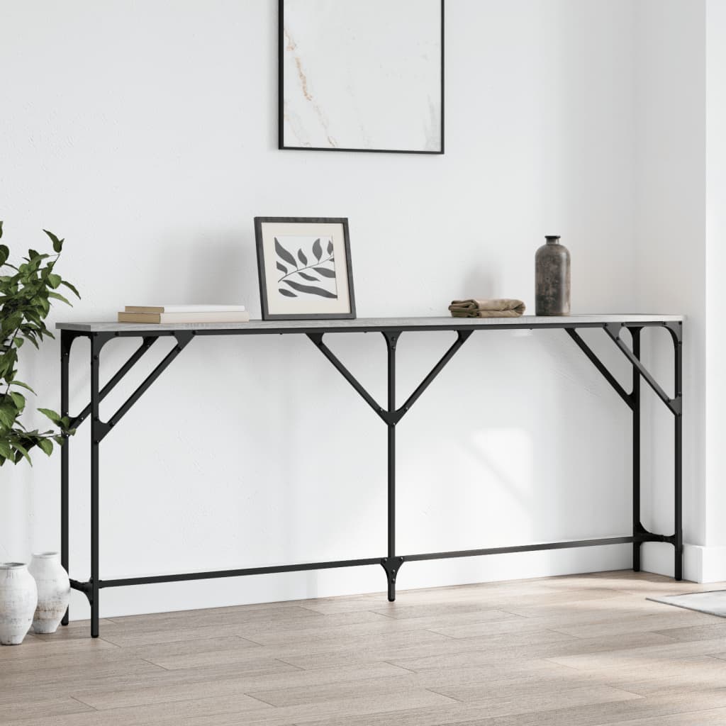 Konsolentisch Grau Sonoma 180x23x75 cm Holzwerkstoff Konsolentisch Grau Sonoma 180x23x75 cm Holzwerkstoff
