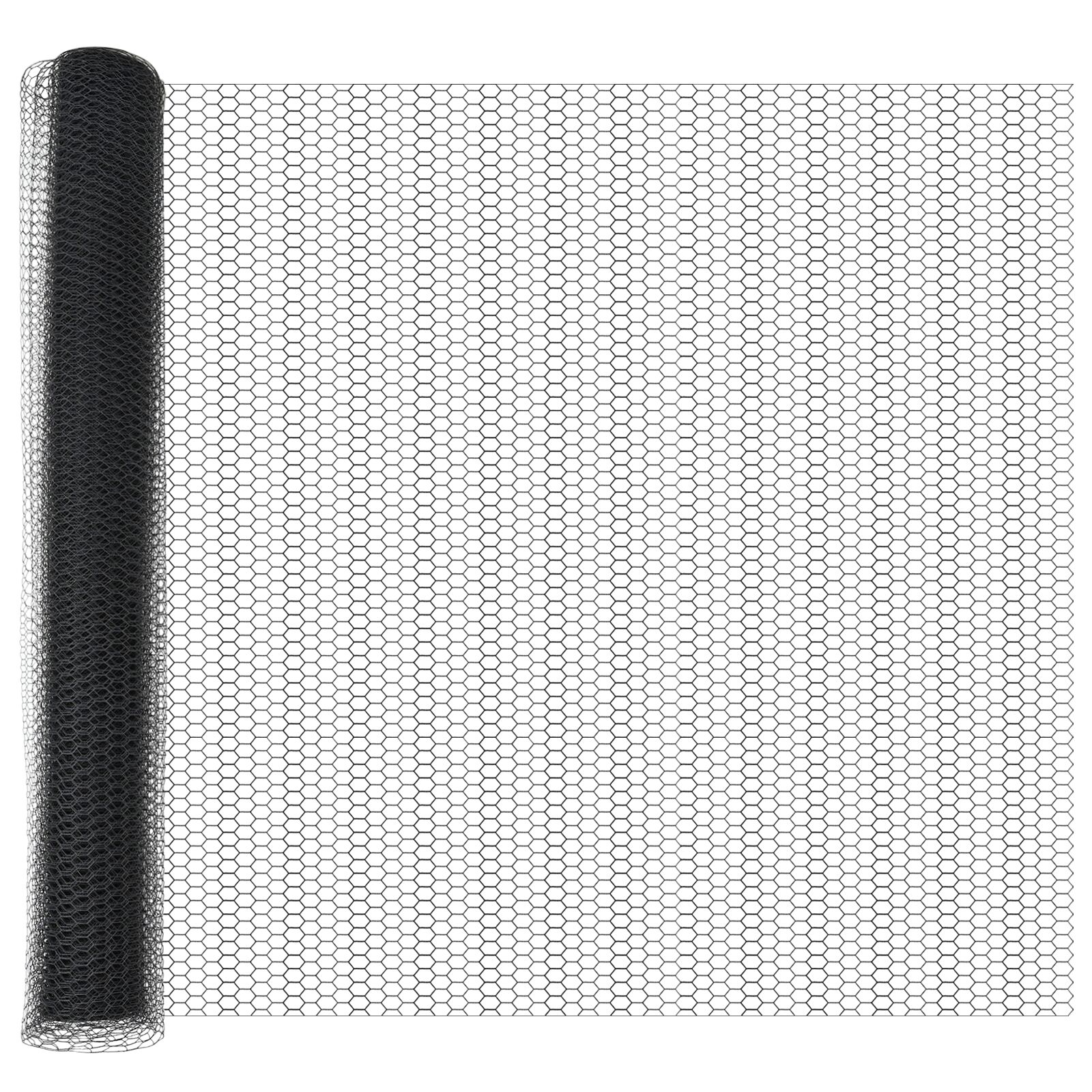 Sechseckzaun Grau 1,4x25 m Stahl, Zaunpfähle mit Spike 13 Stück Ø32 mm 160 cm galvanisierter Stahl