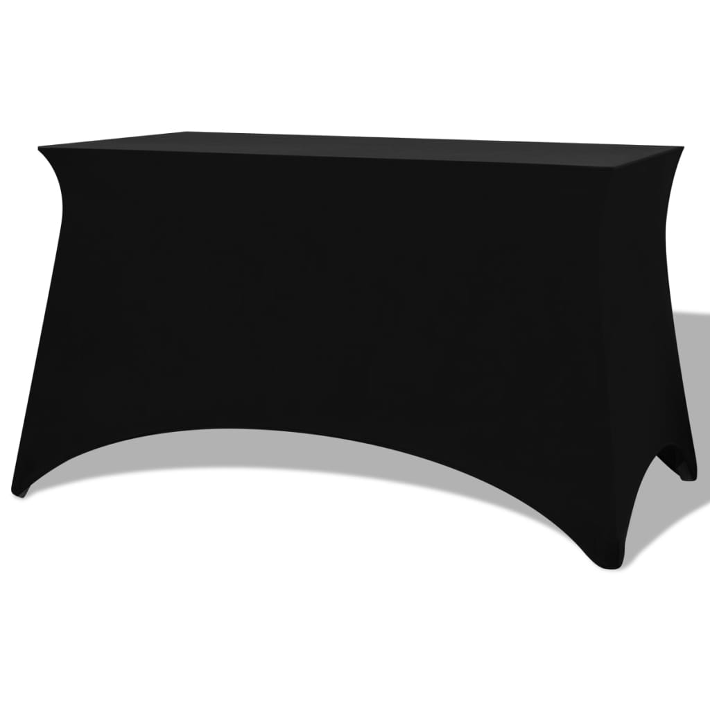 Stretch-Tischhusse 2 Stk. 243 x 76 x 74 cm Schwarz Stretch-Tischhusse 2 Stk. 243 x 76 x 74 cm Schwarz