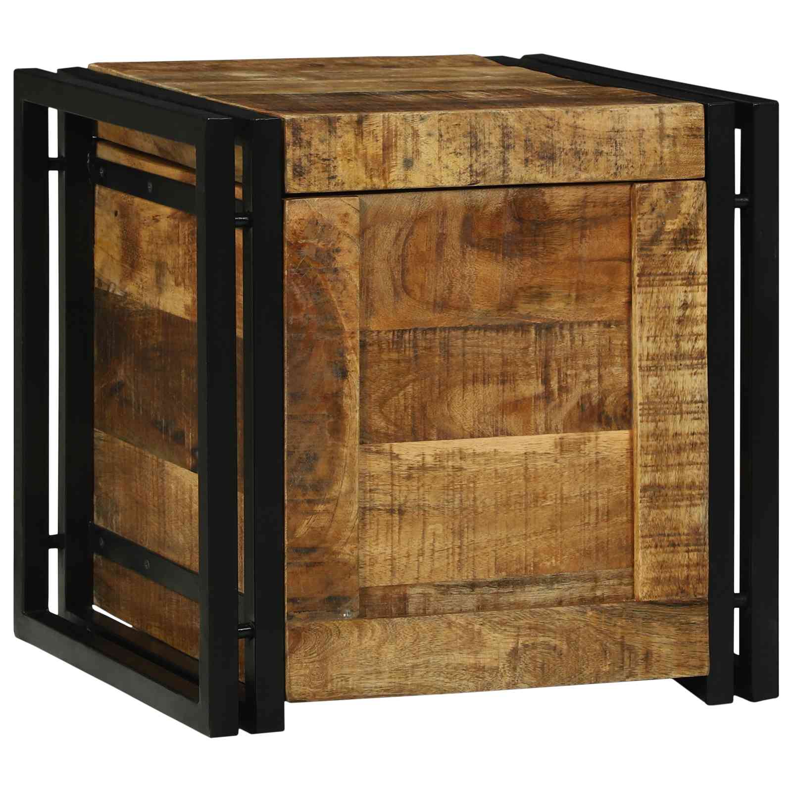 Aufbewahrungsbox 40x40x40 cm aus solidem rauem Mango Holz Aufbewahrungsbox 40x40x40 cm aus solidem rauem Mango Holz