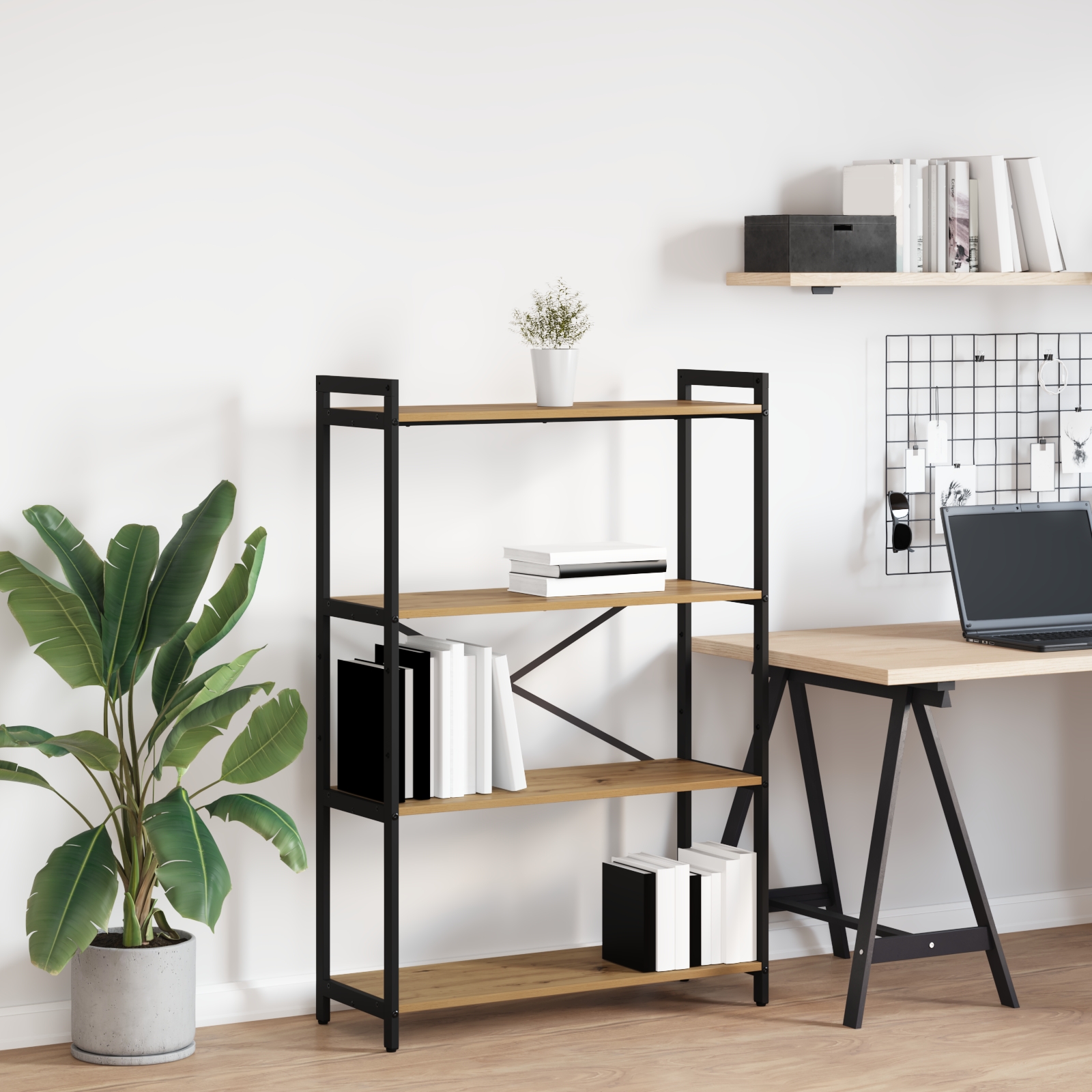 Bücherregal Eiche handwerklich 80 x 30 x 118 cm Holzwerkstoff
