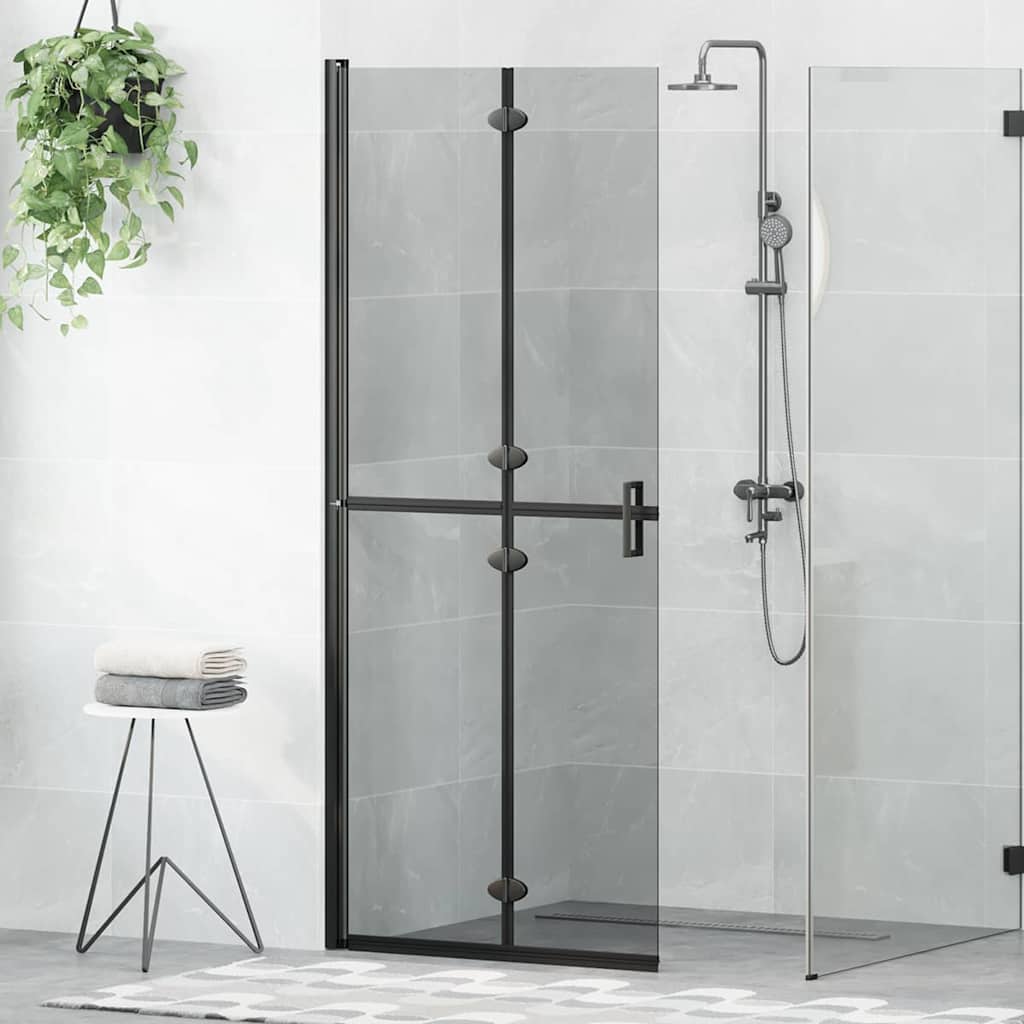 Walk-in Duschwand Schwarz und dunkel-transparent 80 x 190 cm Walk-in Duschwand Schwarz und dunkel-transparent 80 x 190 cm