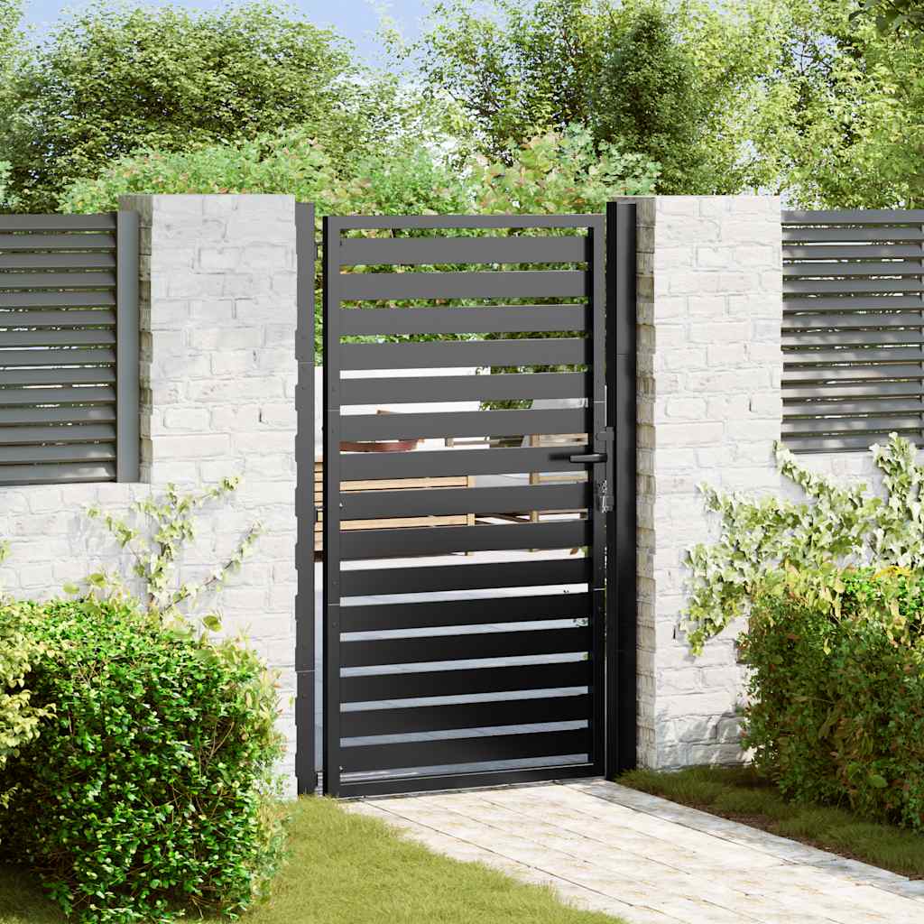 Gartentor Abschließbar Schwarz 100x150 cm Aluminium Gartentor Abschließbar Schwarz 100x150 cm Aluminium