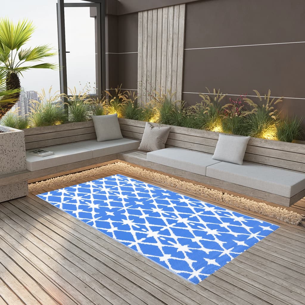 Outdoor-Teppich Blau und Weiß 80x150 cm PP Outdoor-Teppich Blau und Weiß 80x150 cm PP