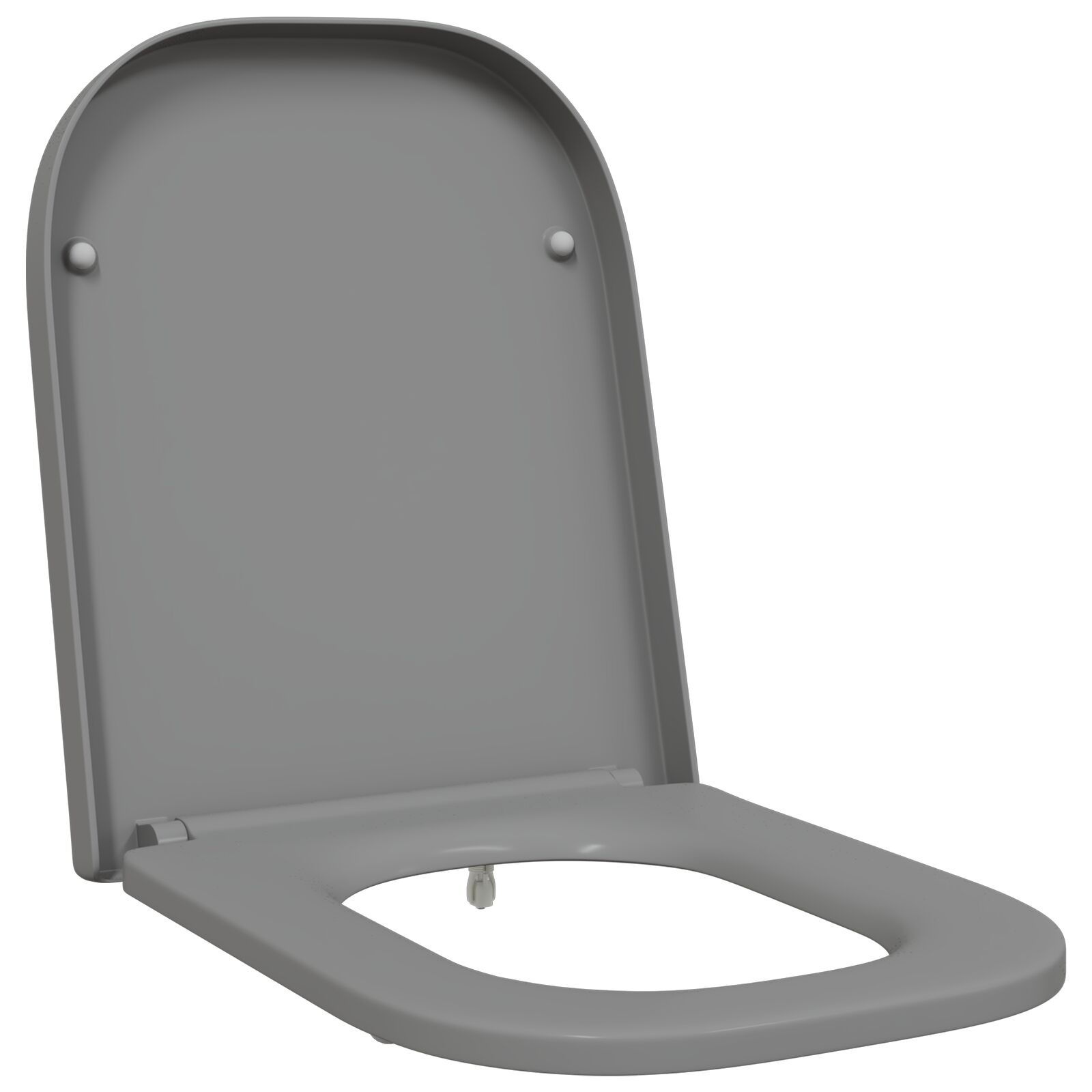 Toilettendeckel mit Schnellverschluss und sanftem Schließen Duroplast Grau Toilettendeckel mit Schnellverschluss und sanftem Schließen Duroplast Grau