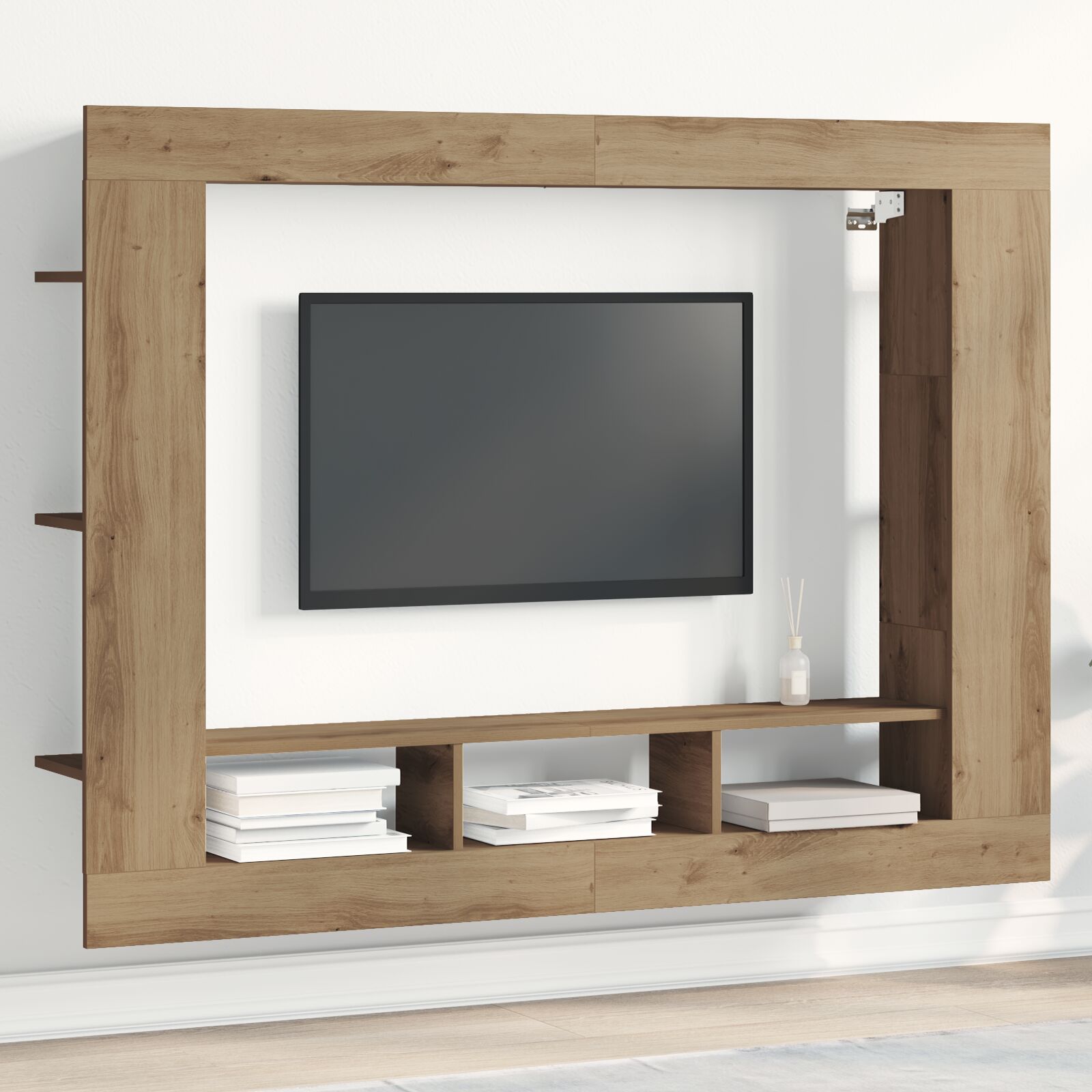 vidaXL TV Schrank Wandmontiert Artisan Eiche 152x22x113 cm vidaXL TV Schrank Wandmontiert Artisan Eiche 152x22x113 cm