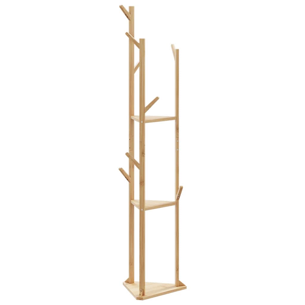 Kleiderständer mit Haken und Ablagen 39x33x166 cm Bambus Kleiderständer mit Haken und Ablagen 39x33x166 cm Bambus