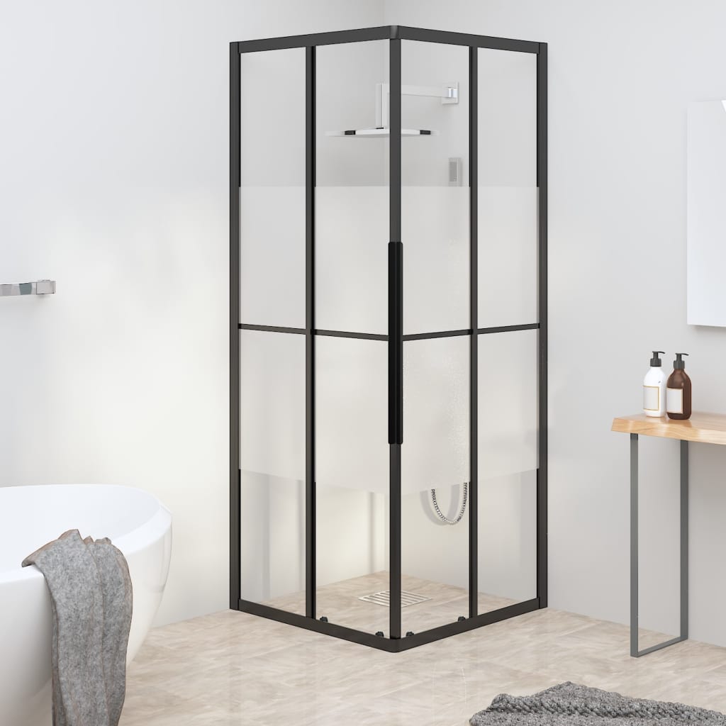 Duschkabine Halbmatt ESG 80x80x180 cm Schwarz Duschkabine Halbmatt ESG 80x80x180 cm Schwarz