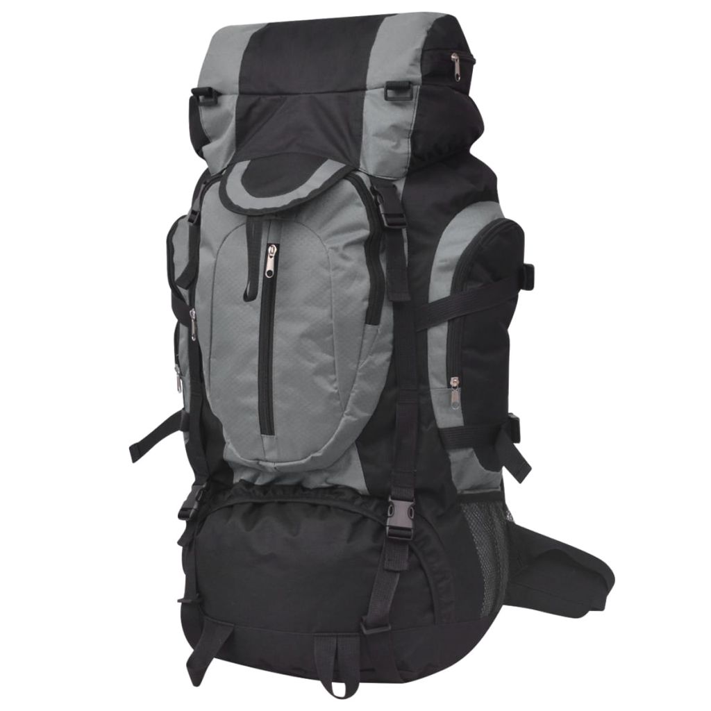 Wanderrucksack XXL 75 L Schwarz und Grau Wanderrucksack XXL 75 L Schwarz und Grau