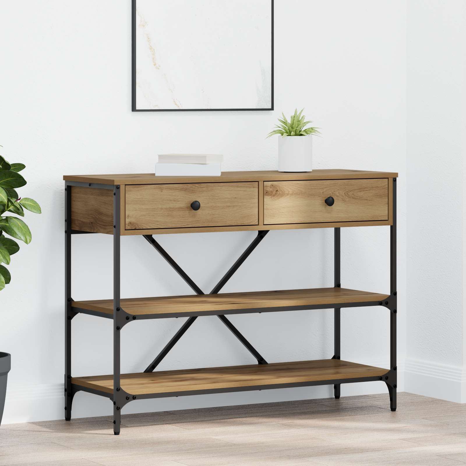 Konsolentisch Artisan Eiche 100x34.5x75 cm Holzwerkstoff Konsolentisch Artisan Eiche 100x34.5x75 cm Holzwerkstoff