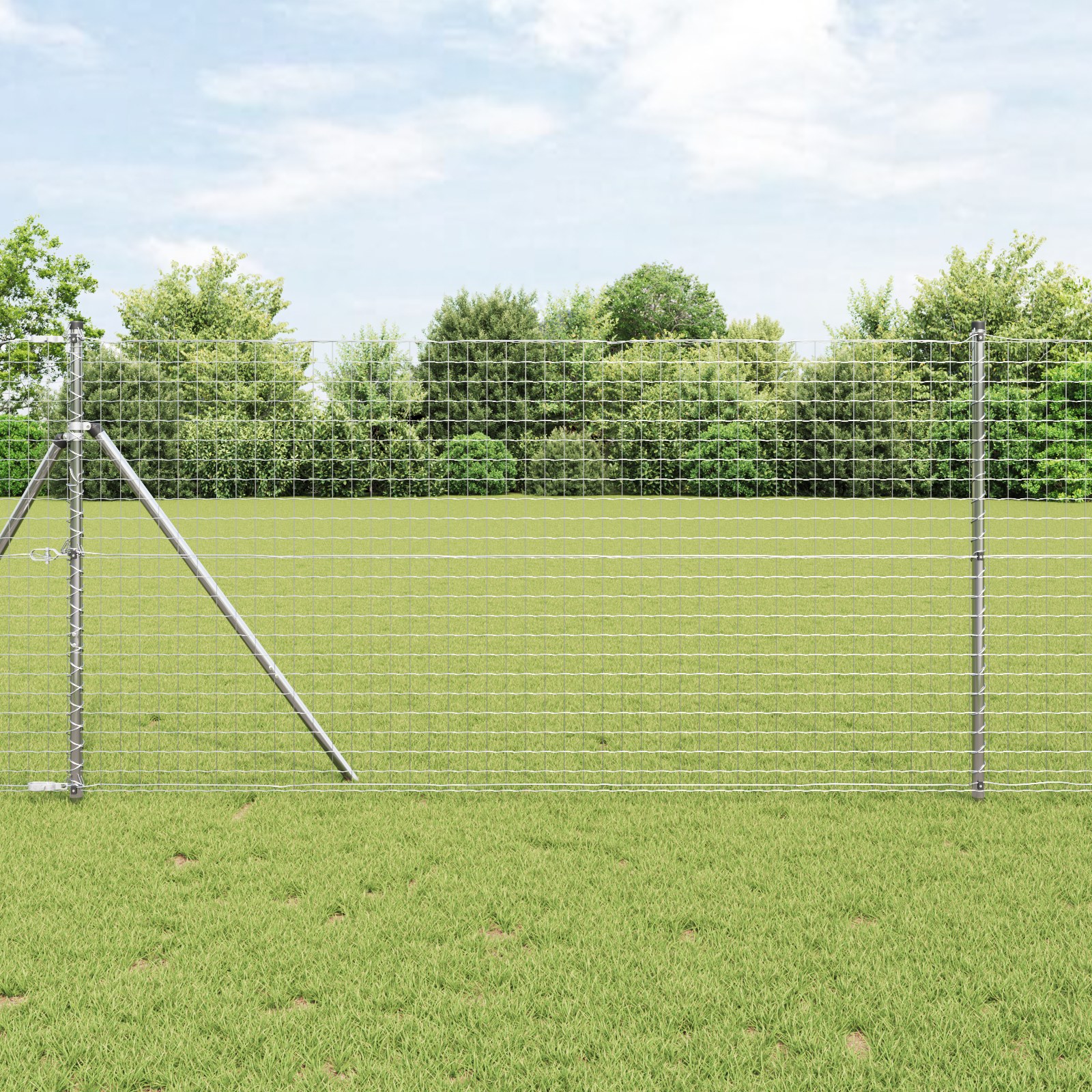 Zaunpfosten 2 pcs Silber 160 cm Galvanisierter Stahl