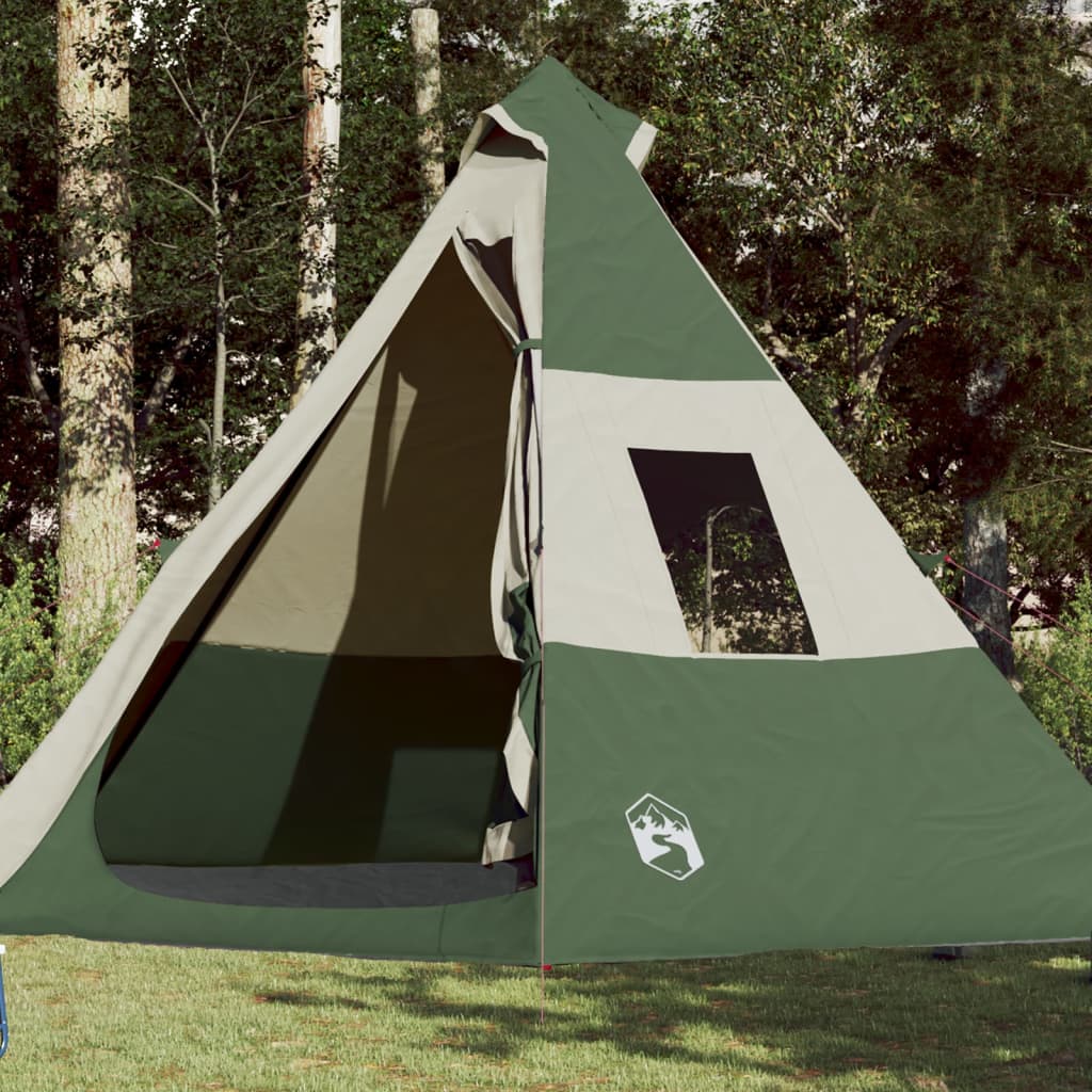 Tipi-Campingzelt 7 Personen Grün Wasserdicht Tipi-Campingzelt 7 Personen Grün Wasserdicht