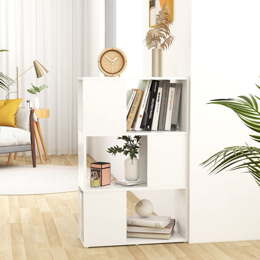 Bücherregal Raumteiler Weiß 60x24x94 cm Holzwerkstoff Bücherregal Raumteiler Weiß 60x24x94 cm Holzwerkstoff