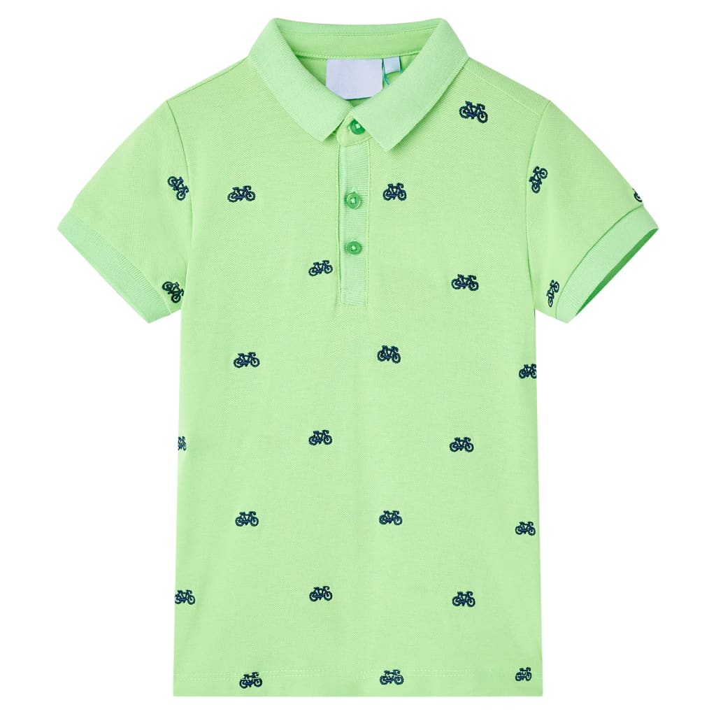 Kinder-Poloshirt Neongrün 104 Kinder-Poloshirt Neongrün 104