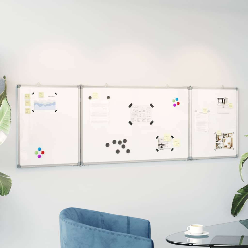 Magnetisches Whiteboard Klappbar 160x60x1,7 cm Aluminium Magnetisches Whiteboard Klappbar 160x60x1,7 cm Aluminium