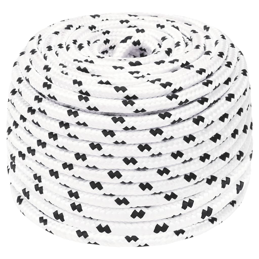 Bootsseil Geflochten Weiß 6 mmx25 m Polyester Bootsseil Geflochten Weiß 6 mmx25 m Polyester
