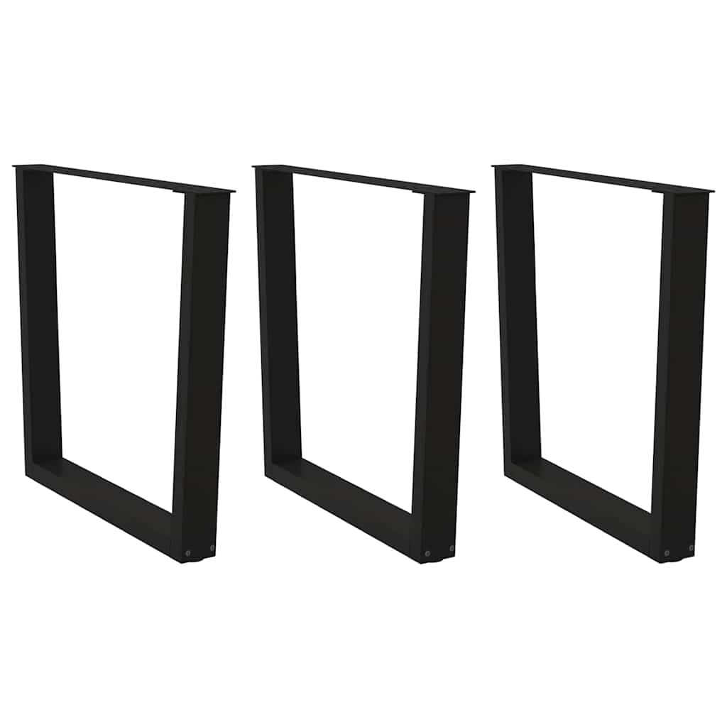 Esstischbeine V-Form 3 Stück Schwarz 90x(72-73,3) cm Stahl Esstischbeine V-Form 3 Stück Schwarz 90x(72-73,3) cm Stahl