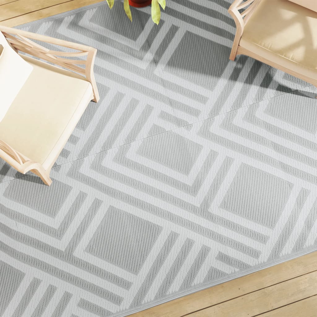 Outdoor-Teppich Grau 190x290 cm PP Outdoor-Teppich Grau 190x290 cm PP