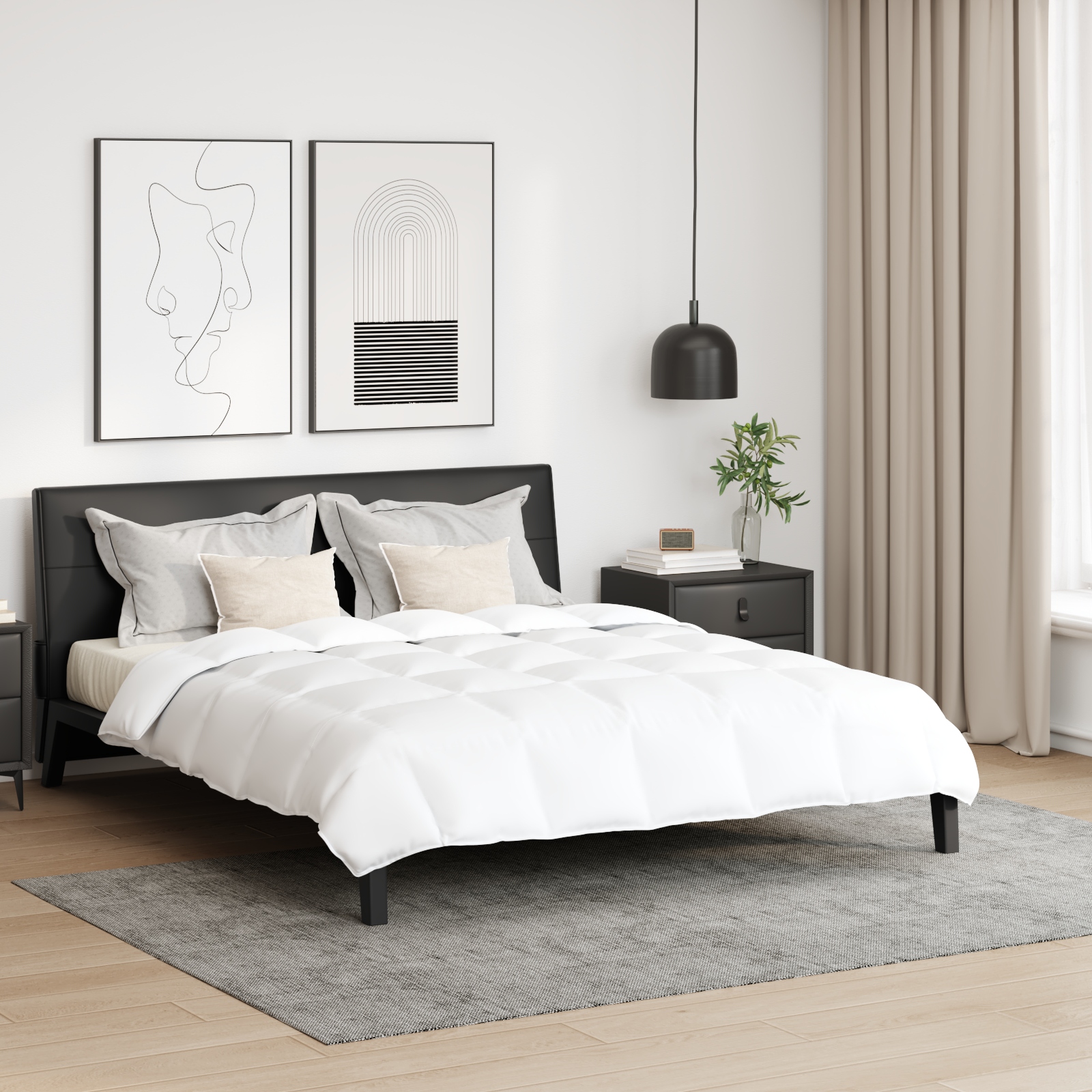 Bettdecke Sonstiges 3 pcs Weiß 200 x 220 cm Daunen