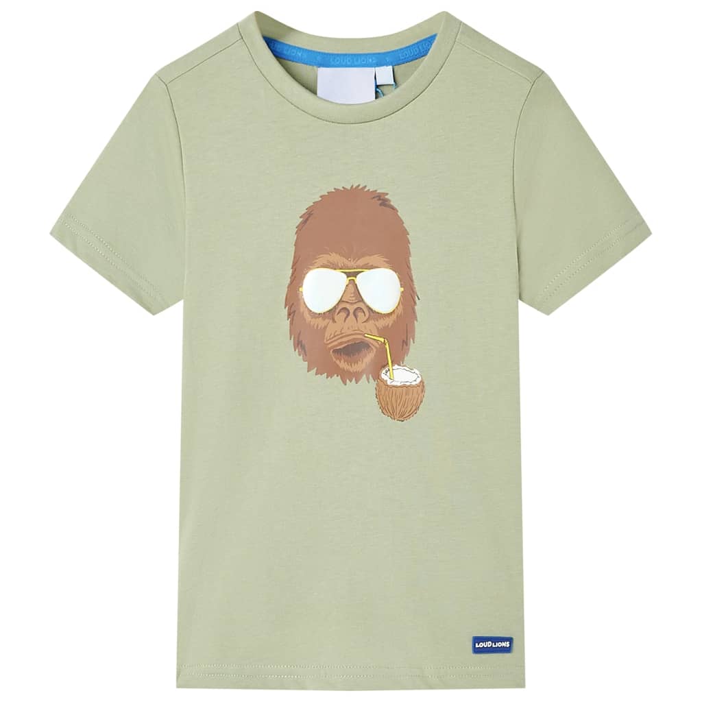 Kinder-Kurzarmshirt Hellkhaki 140 Kinder-Kurzarmshirt Hellkhaki 140