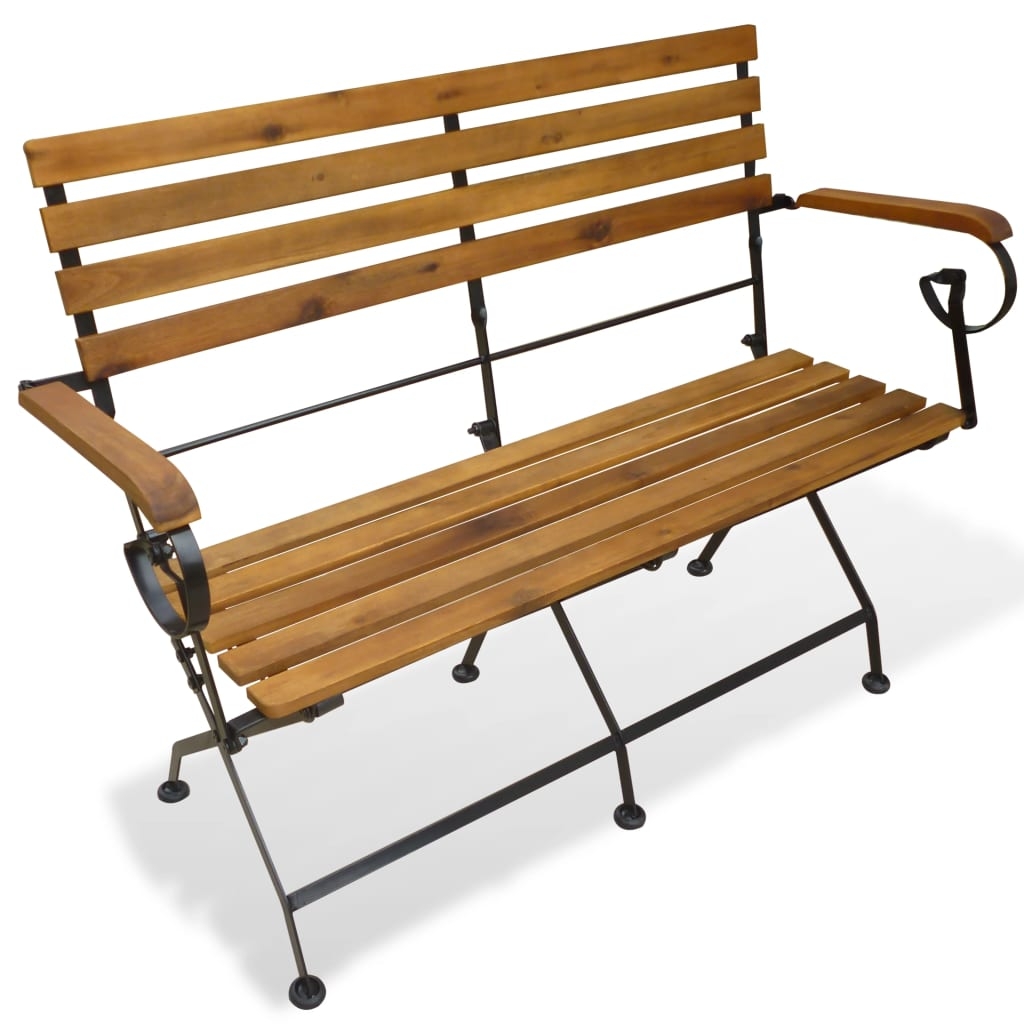 Gartenbank Klappbar 112 cm Massivholz Akazie Gartenbank Klappbar 112 cm Massivholz Akazie