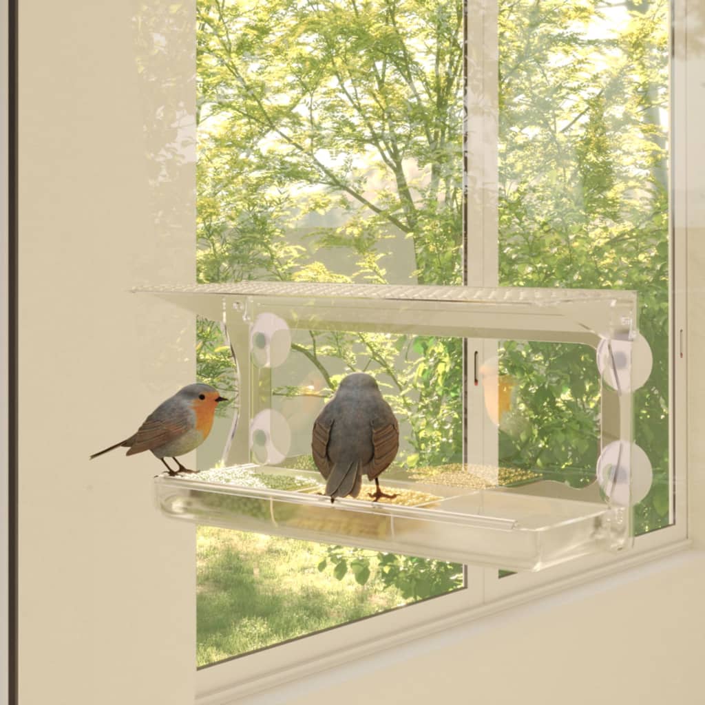 Fenster-Futterstellen für Vögel 2 Stk