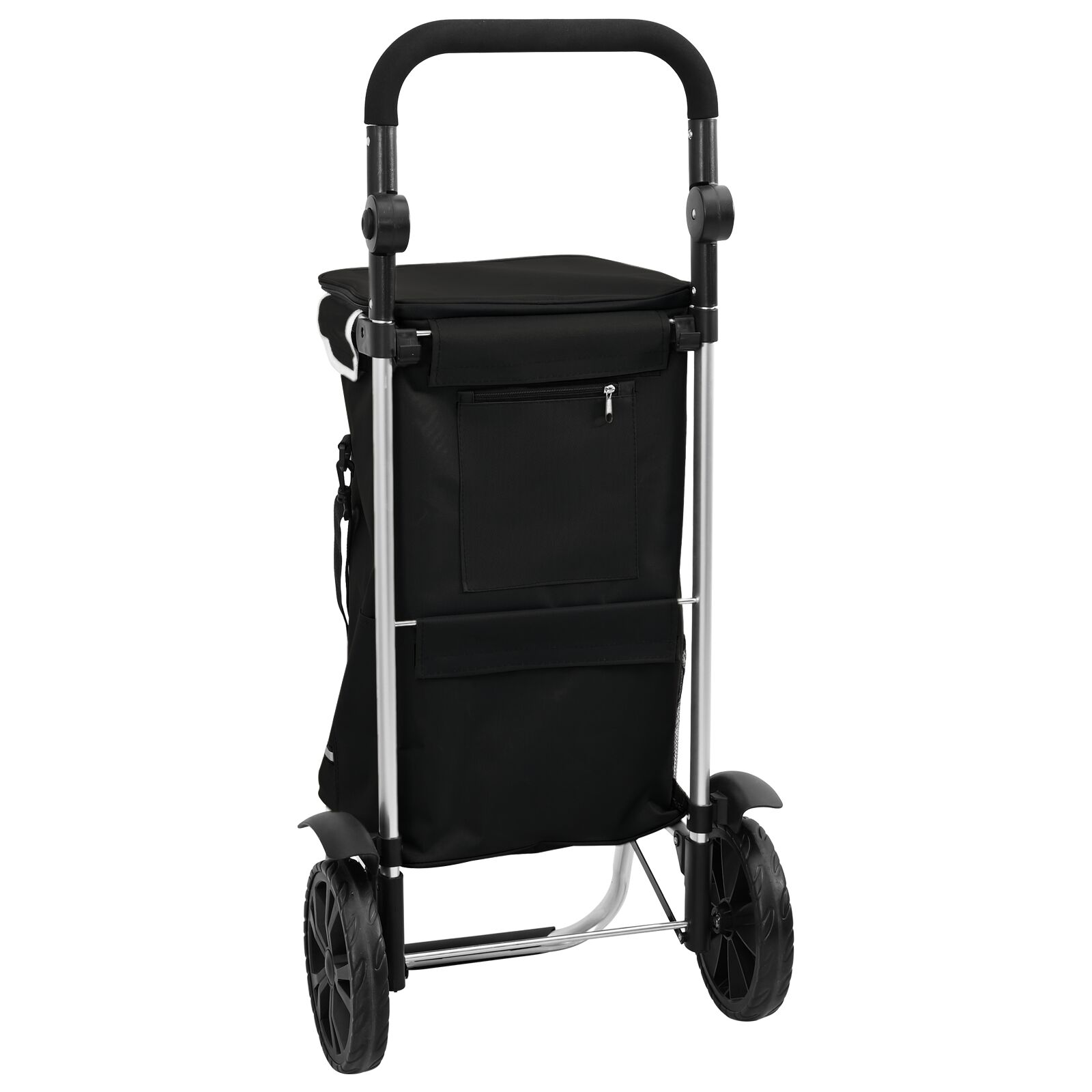 Einkaufstrolley mit Rädern und verstellbarem Griff Schwarz 40 L Einkaufstrolley mit Rädern und verstellbarem Griff Schwarz 40 L