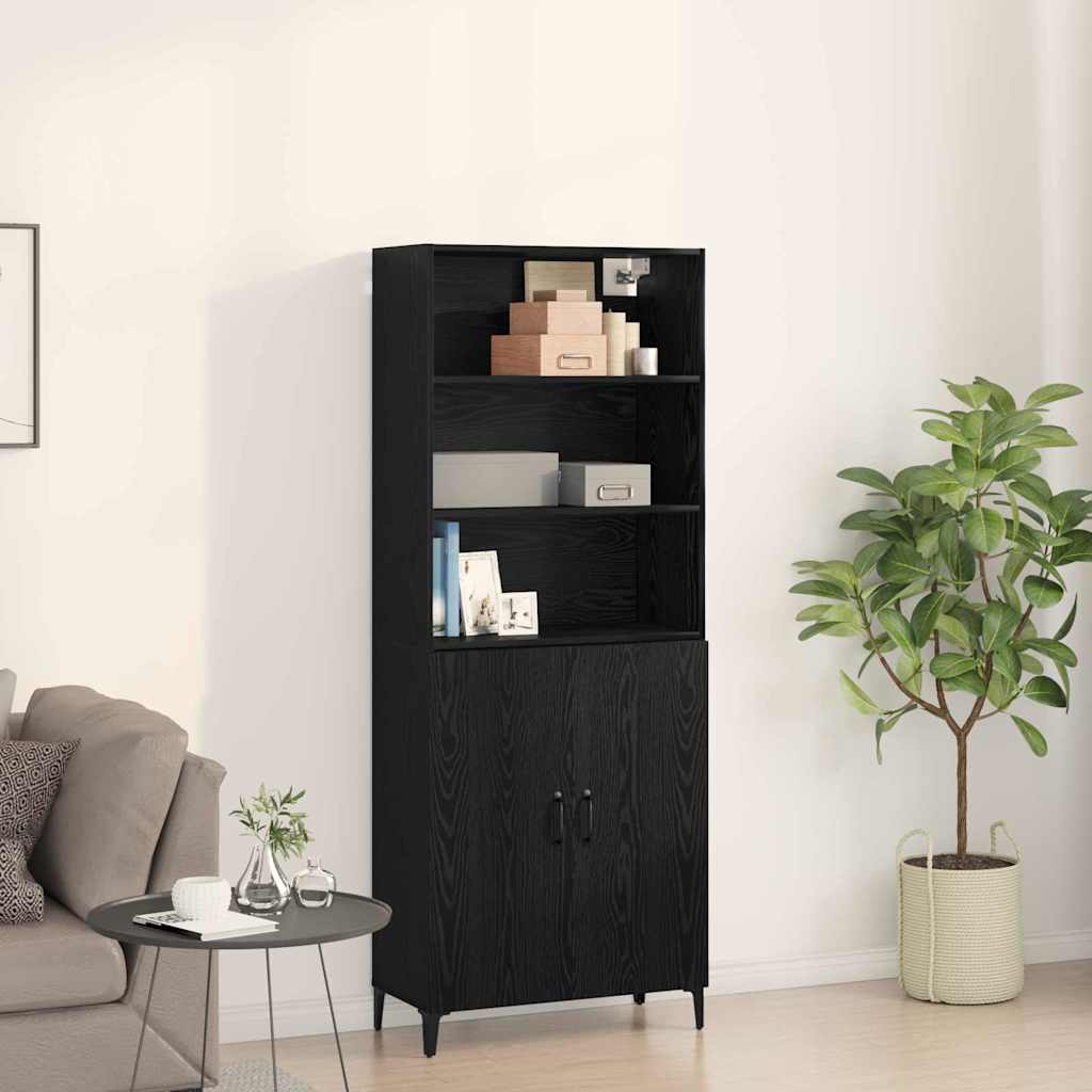 Sideboard Schwarze Eiche 69,5 x 32,5 x 180 cm Holzwerkstoff Sideboard Schwarze Eiche 69,5 x 32,5 x 180 cm Holzwerkstoff