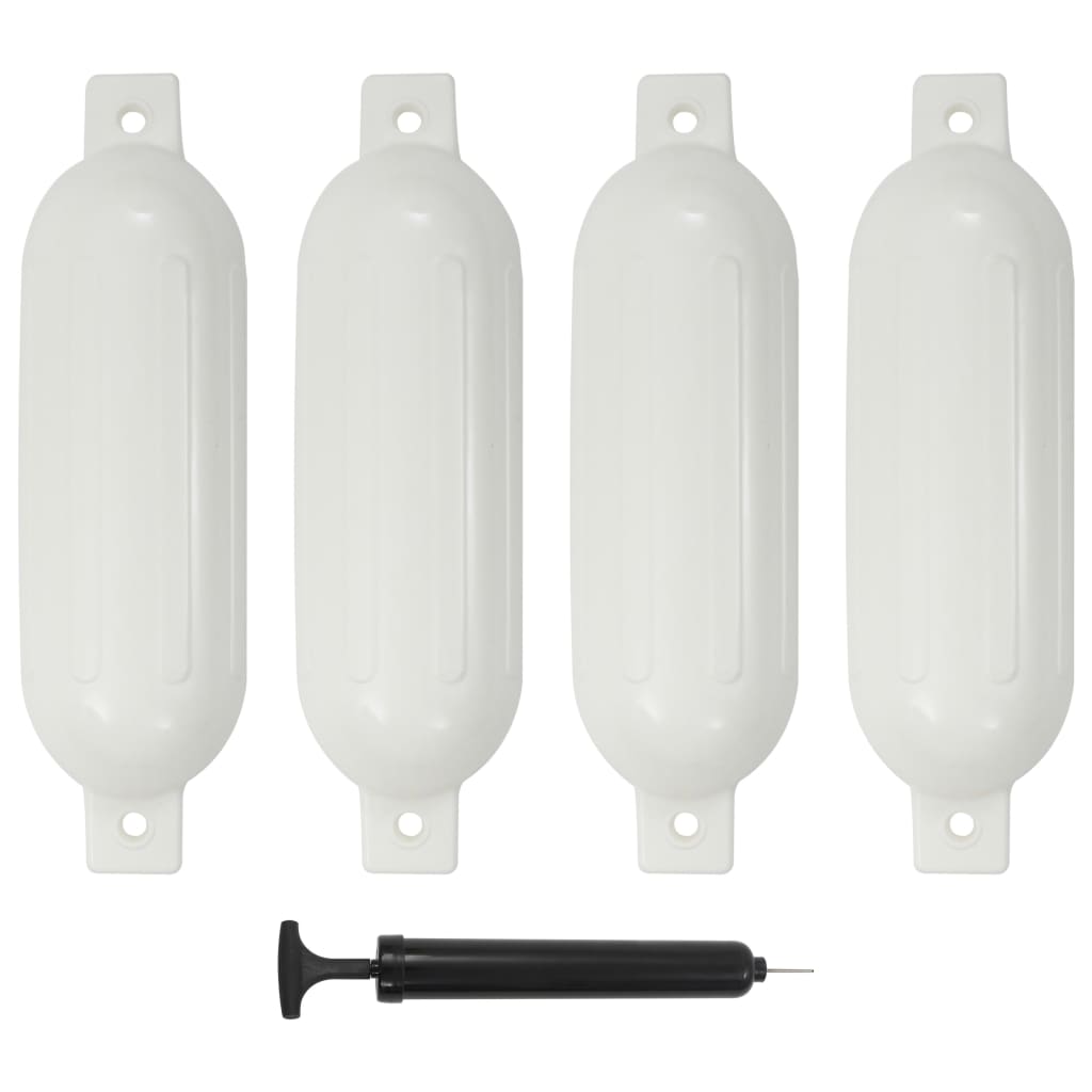Bootsfender 4 Stk. Weiß 51 x 14 cm PVC Bootsfender 4 Stk. Weiß 51 x 14 cm PVC