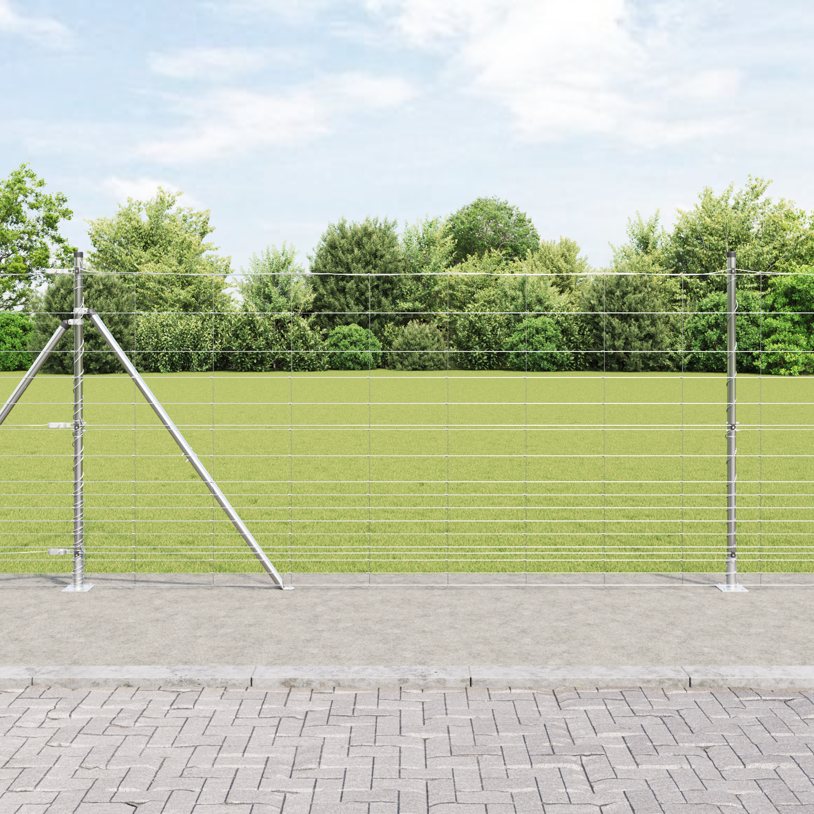 Weidezaun 1,2x25 m verzinkter Stahl Weidezaun 1,2x25 m verzinkter Stahl