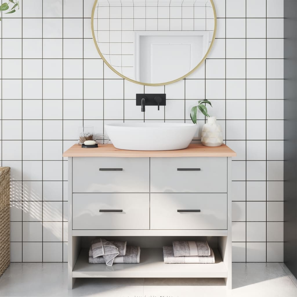 Waschtischplatte 100x40x2 cm Massivholz Unbehandelt Waschtischplatte 100x40x2 cm Massivholz Unbehandelt