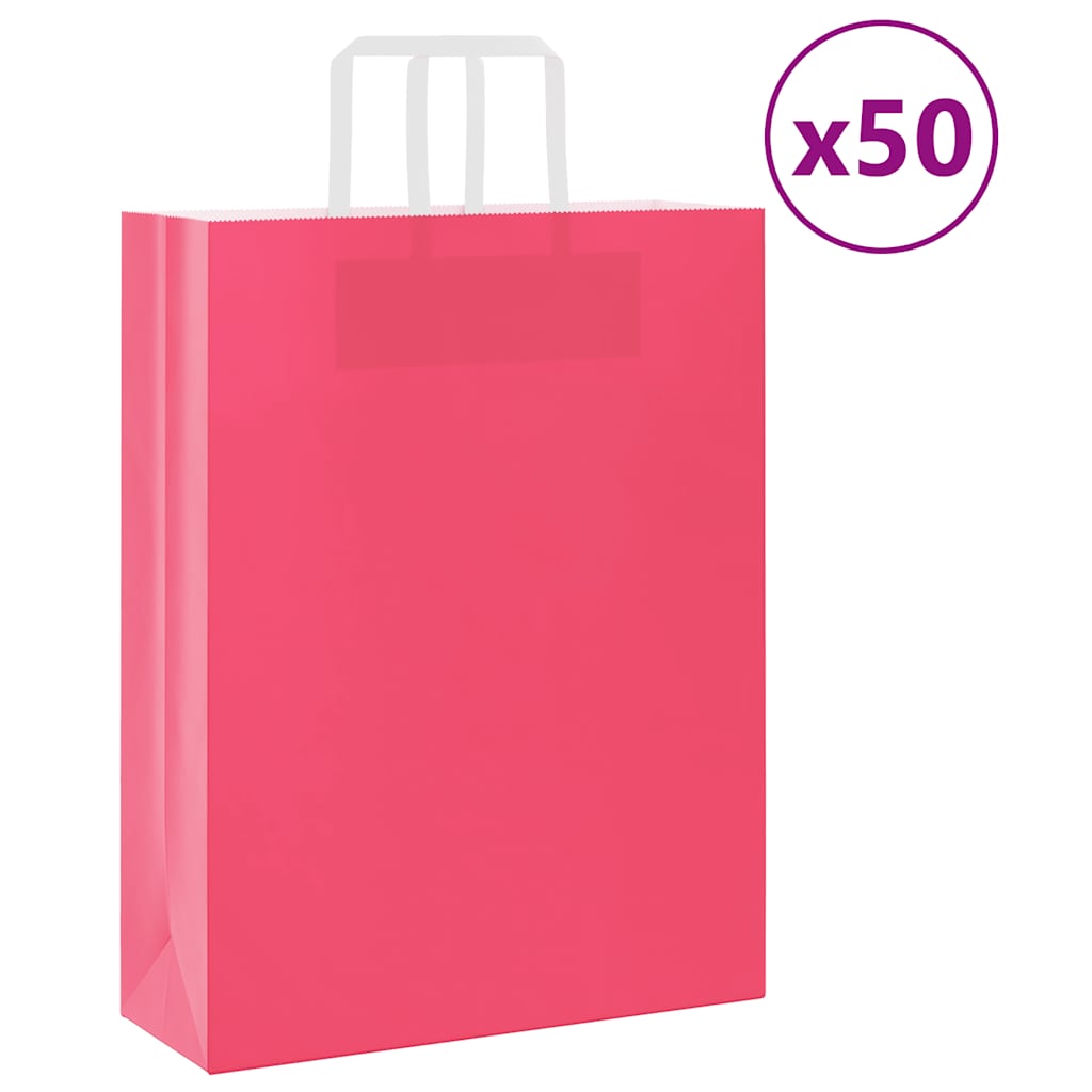 Papiertragetaschen 50 Stk. mit Henkeln Rosa 32x12x42 cm Papiertragetaschen 50 Stk. mit Henkeln Rosa 32x12x42 cm