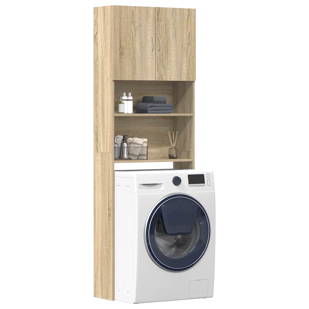 Waschmaschinenregal Sonoma-Eiche 64x24x190 cm Holzwerkstoff Waschmaschinenregal Sonoma-Eiche 64x24x190 cm Holzwerkstoff