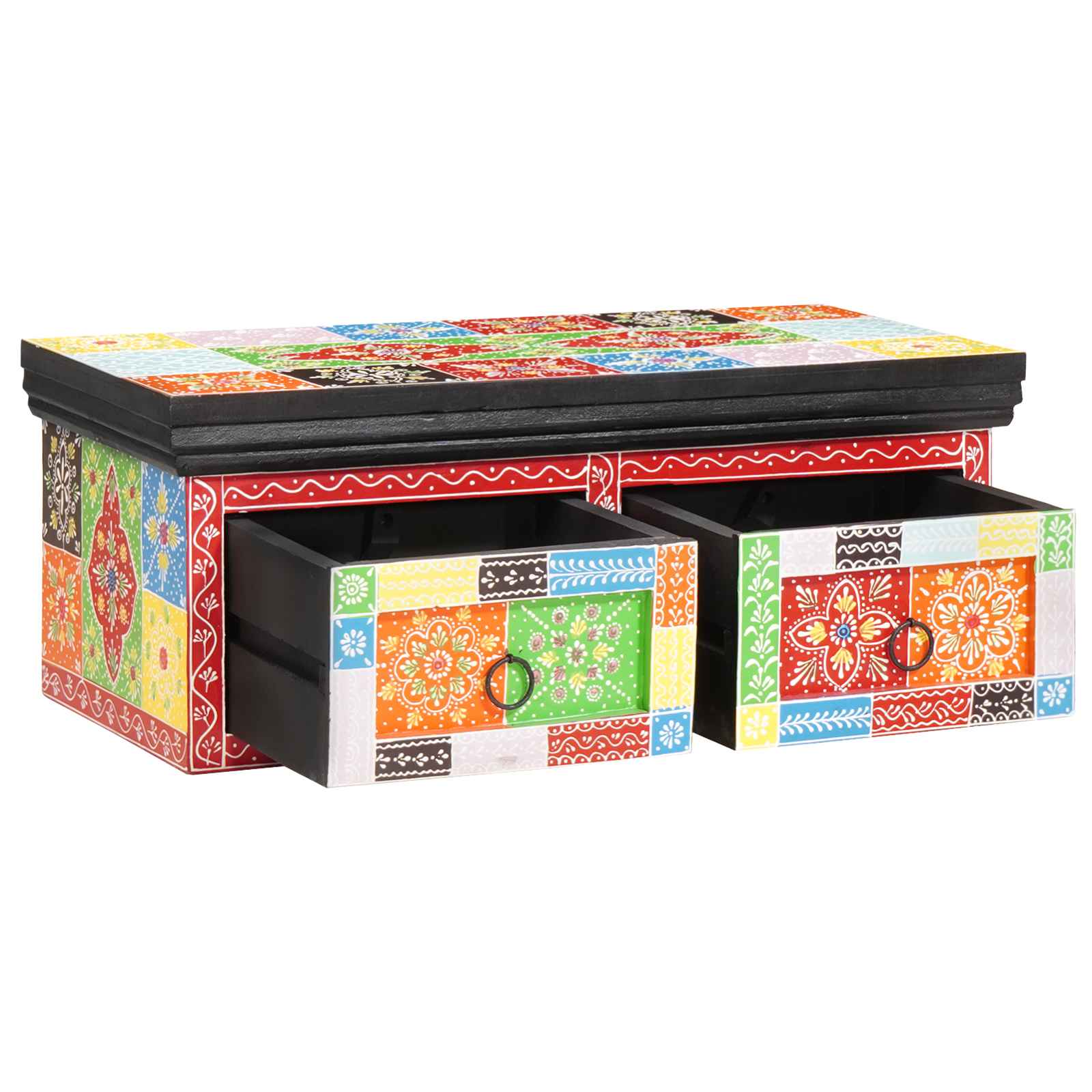 Wandmontierter TV-Schrank 60x30x24 cm Massivholz Grobe Mango Wandmontierter TV-Schrank 60x30x24 cm Massivholz Grobe Mango