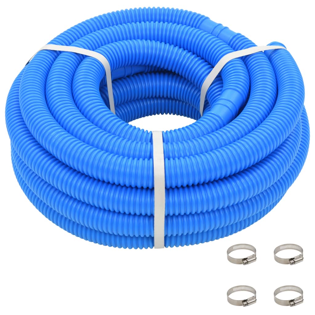 Poolschlauch mit Klammern Blau 38 mm 12 m Poolschlauch mit Klammern Blau 38 mm 12 m