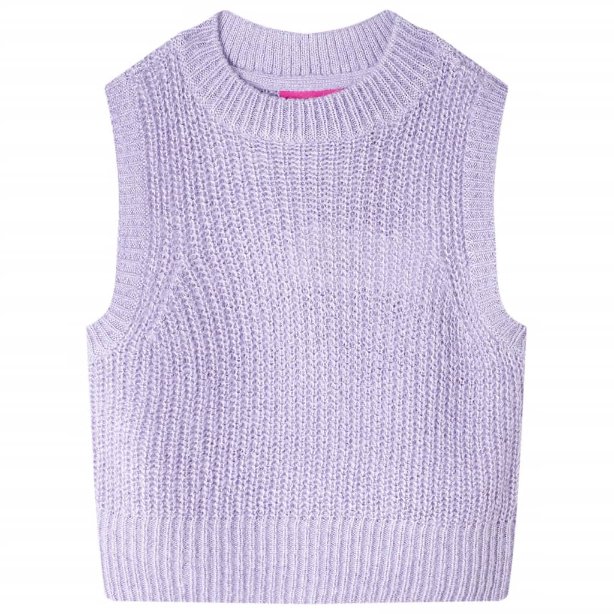 Kinder-Pulloverweste Gestrickt Helllila 92 Kinder-Pulloverweste Gestrickt Helllila 92