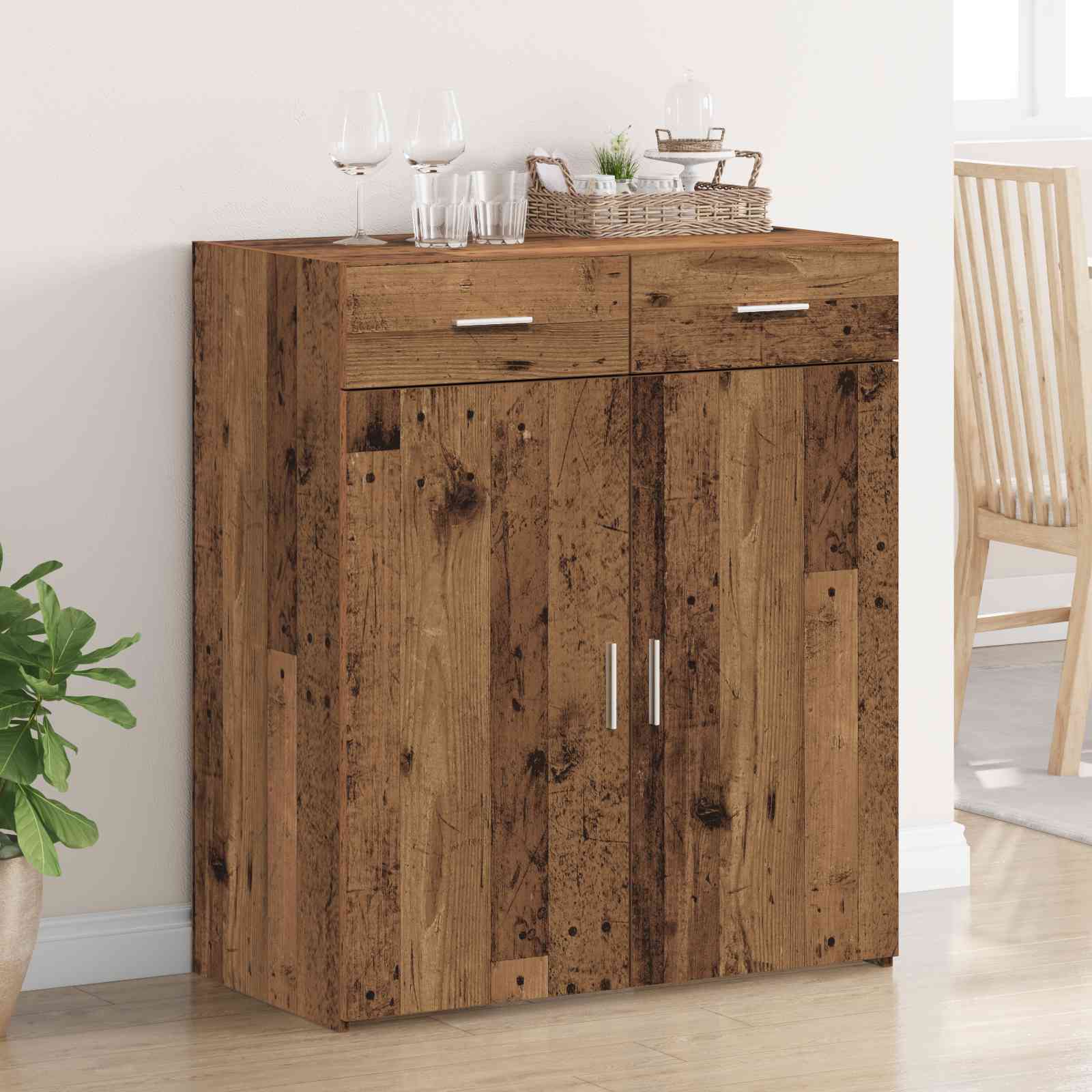Aufbewahrungsschrank Alter Holz 80x42,5x93,5 cm