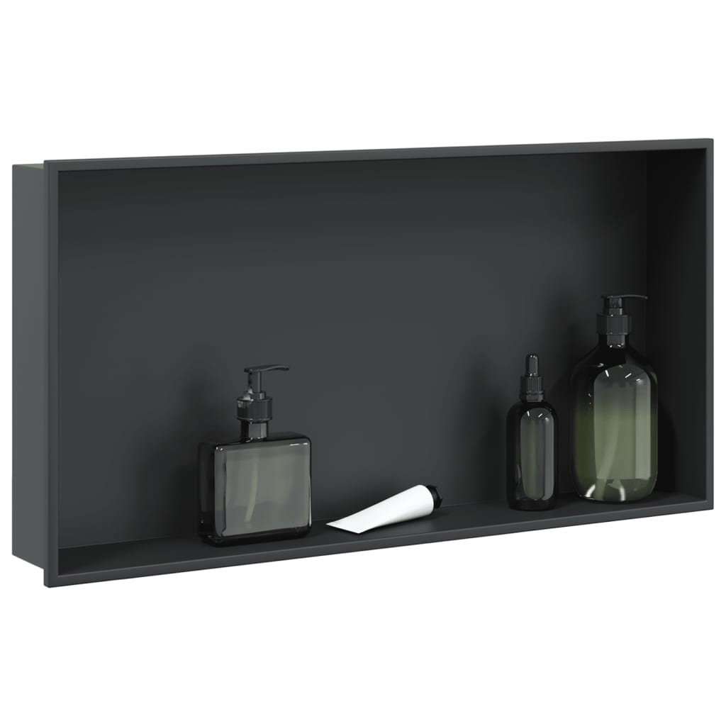 Duschnische Mattschwarz 62x32x9 cm Edelstahl Duschnische Mattschwarz 62x32x9 cm Edelstahl
