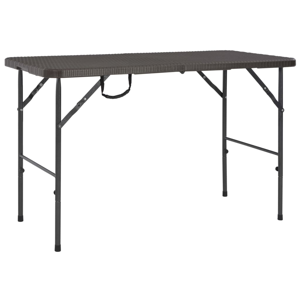 Klappbarer Gartentisch Braun 120x60x74 cm HDPE Rattan-Look Klappbarer Gartentisch Braun 120x60x74 cm HDPE Rattan-Look
