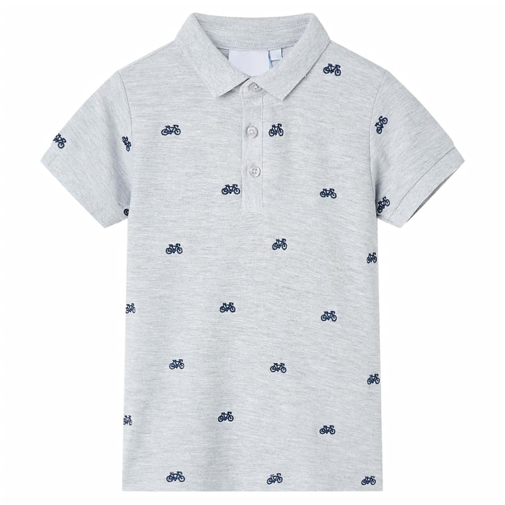 Kinder-Poloshirt Grau Melange 92 Kinder-Poloshirt Grau Melange 92