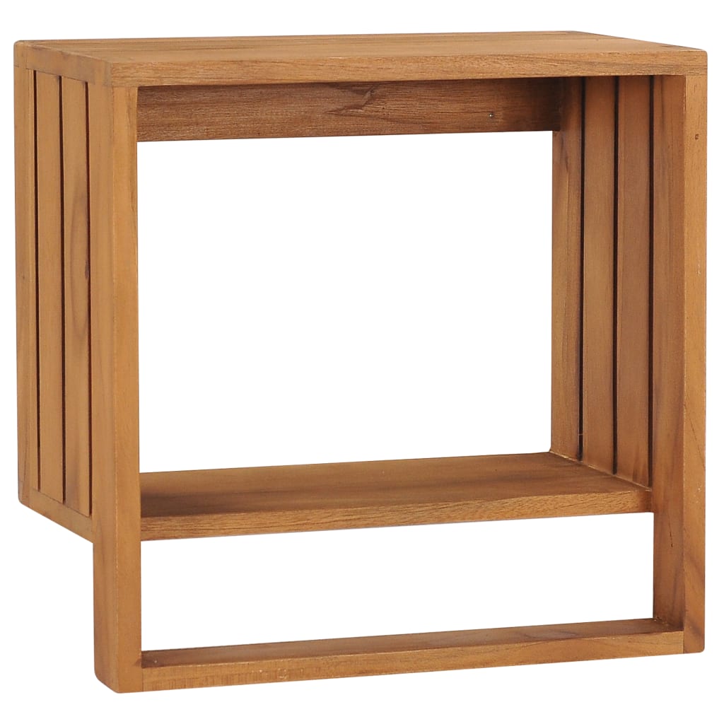 Handtuchregal zur Wandmontage 35×20×35 cm Teak Massivholz Handtuchregal zur Wandmontage 35×20×35 cm Teak Massivholz