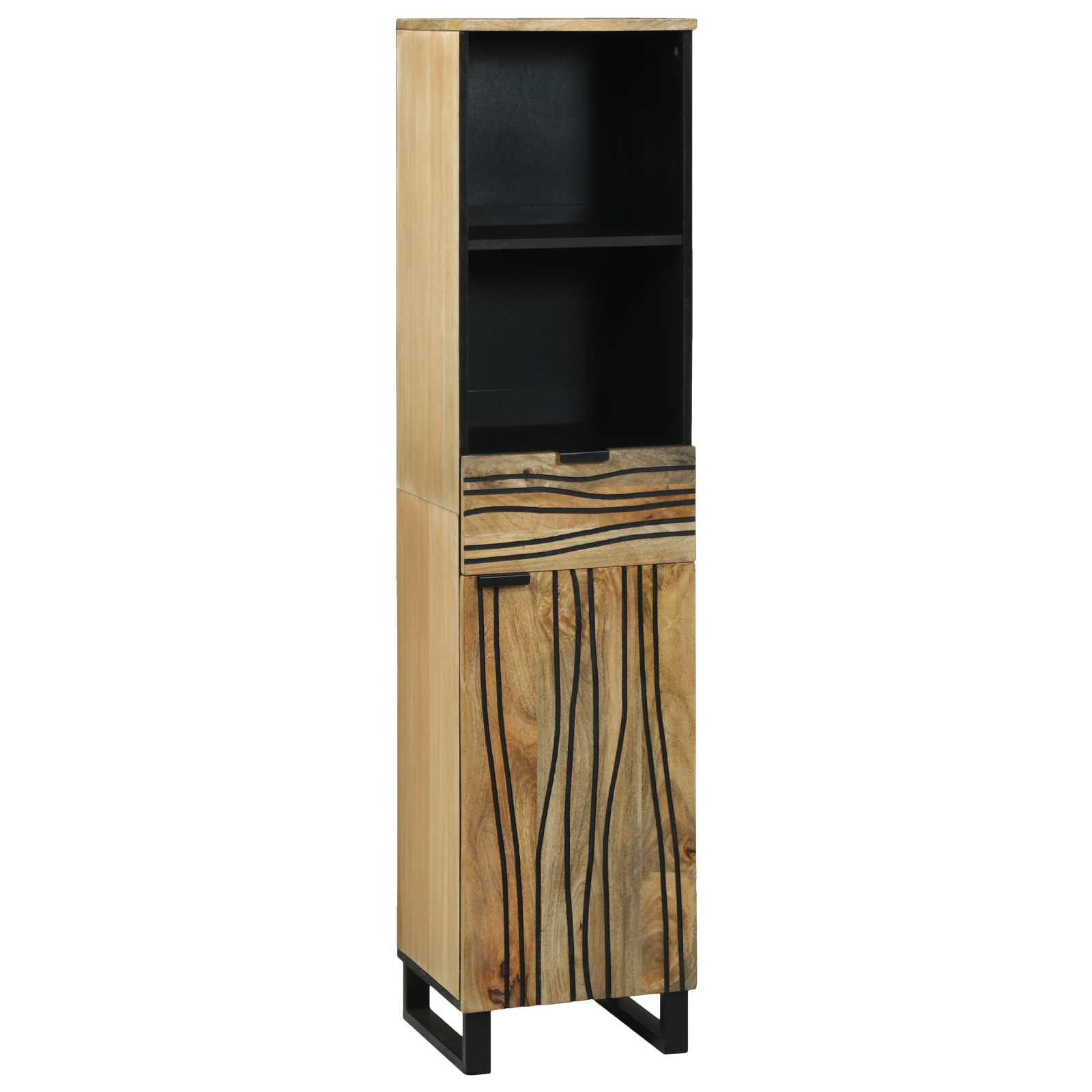 Badezimmerschrank 38x33.5x160 cm Massivholz Mango Badezimmerschrank 38x33.5x160 cm Massivholz Mango