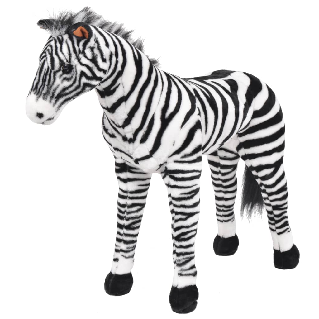 Plüschtier Zebra Stehend Plüsch Schwarz und Weiß XXL Plüschtier Zebra Stehend Plüsch Schwarz und Weiß XXL
