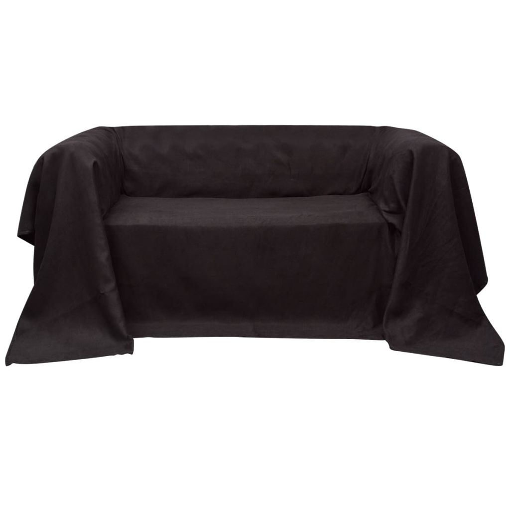 Micro-Suede Sofaüberwurf Tagesdecke Braun 270 x 350 cm Micro-Suede Sofaüberwurf Tagesdecke Braun 270 x 350 cm