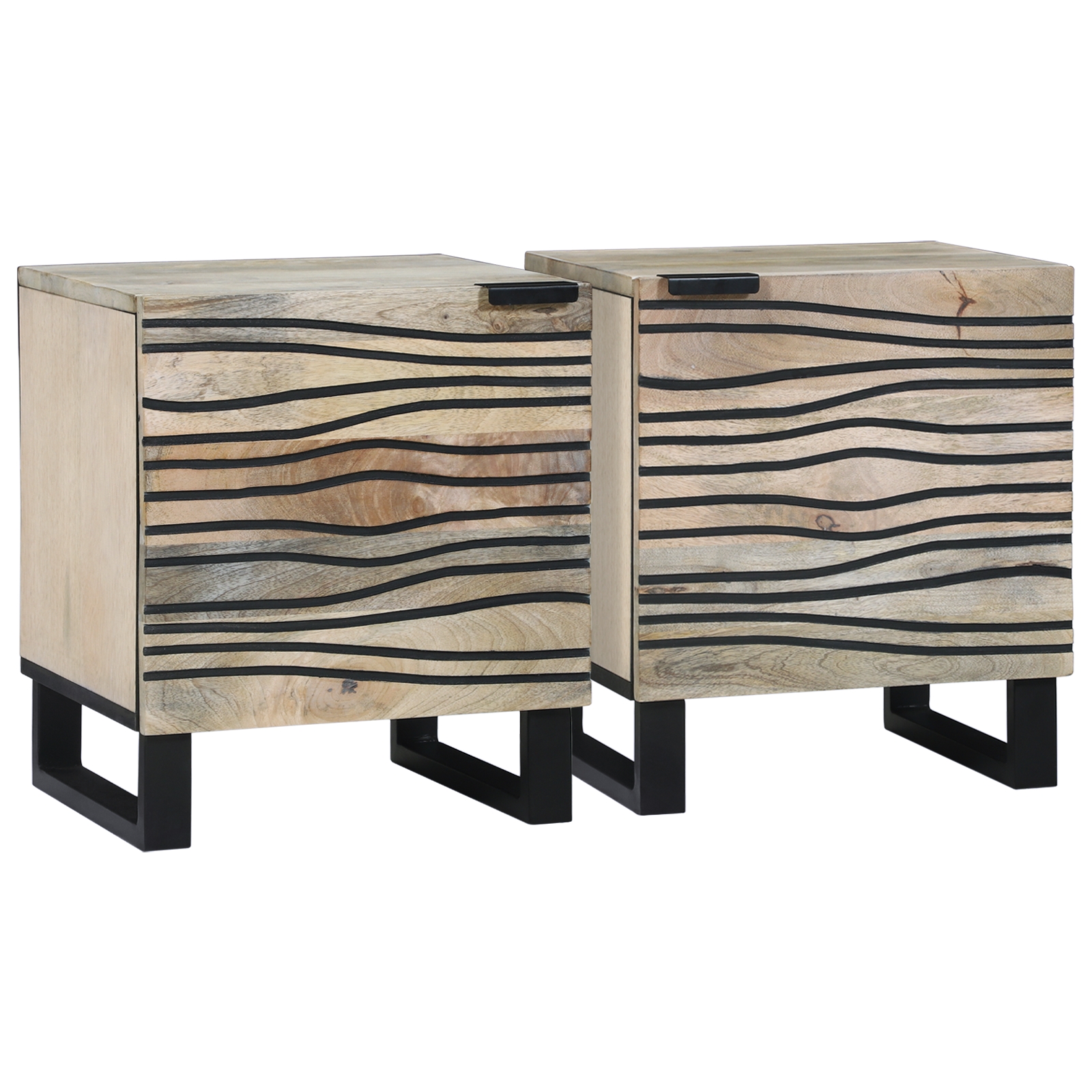 Nachttische 2 pcs Natur 40 x 33.5 x 46 cm Nachttische 2 pcs Natur 40 x 33.5 x 46 cm