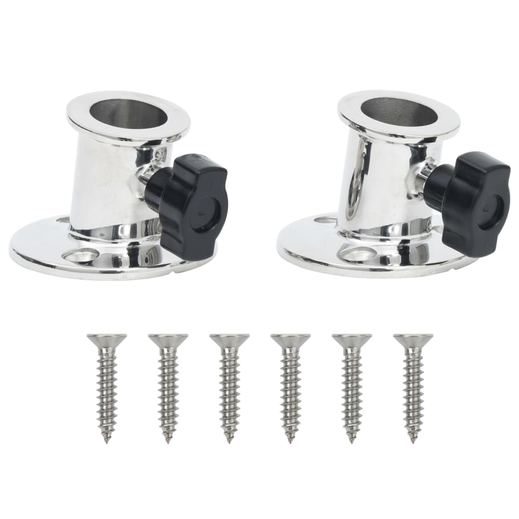 Relingfüße 2 Stk. Rund für 26 mm Rohr Edelstahl Relingfüße 2 Stk. Rund für 26 mm Rohr Edelstahl