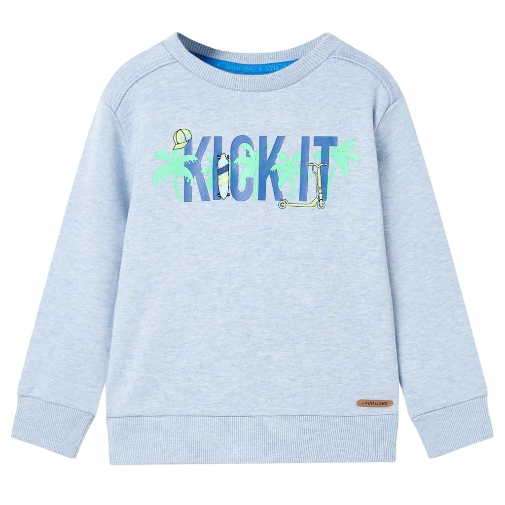 Kinder-Sweatshirt Hellblau Melange 104 Kinder-Sweatshirt Hellblau Melange 104