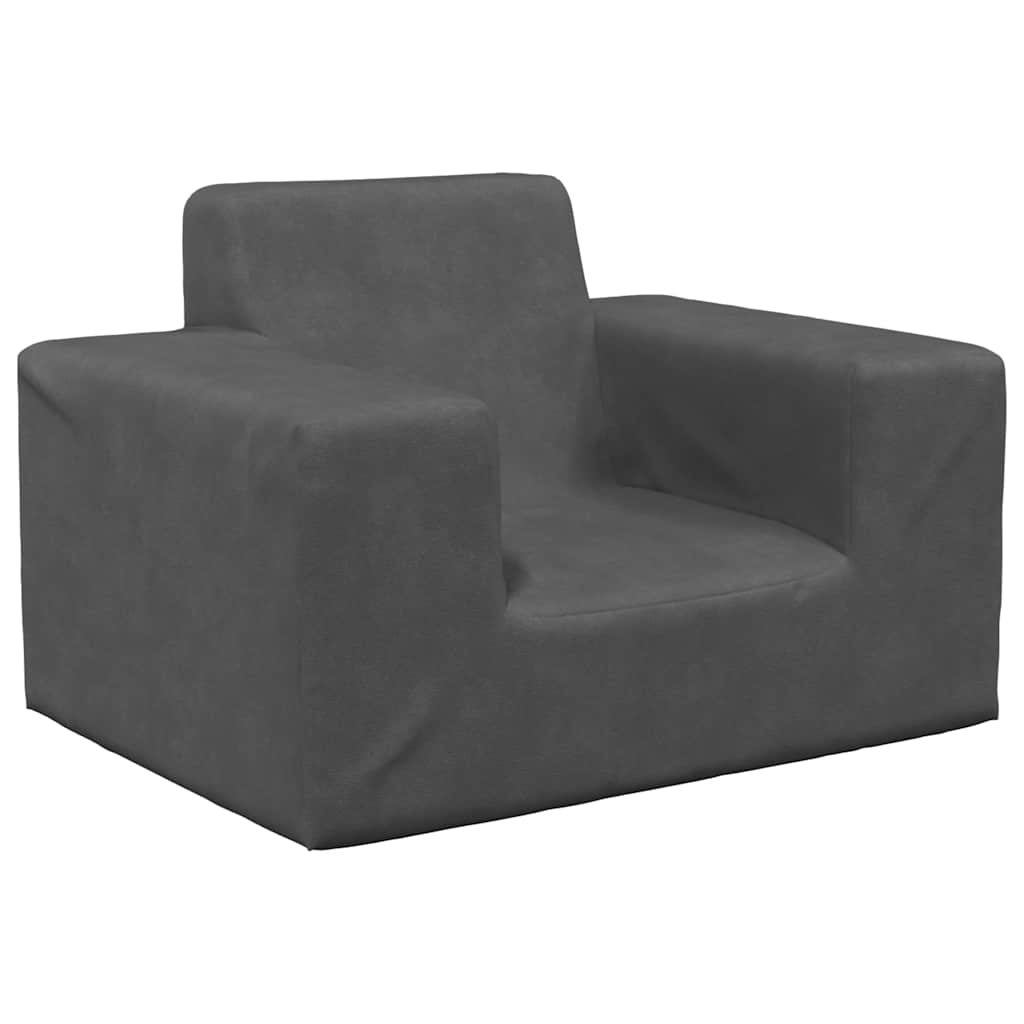 Kindersofa Anthrazit Weich Plüsch Kindersofa Anthrazit Weich Plüsch