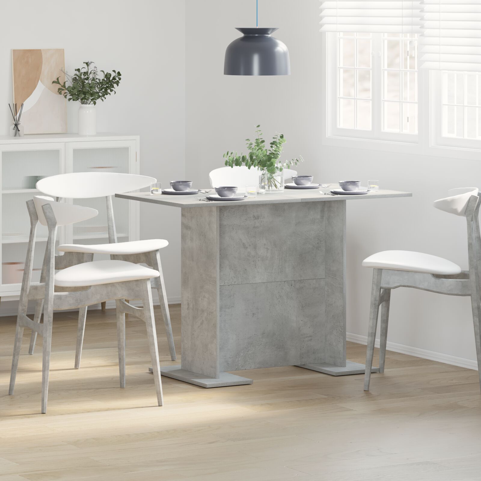 vidaXL Esstisch Beton Grau 110x60x75 cm Holzwerkstoff vidaXL Esstisch Beton Grau 110x60x75 cm Holzwerkstoff